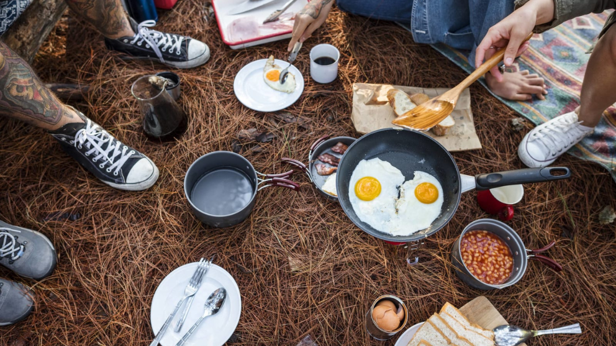 camping food selection