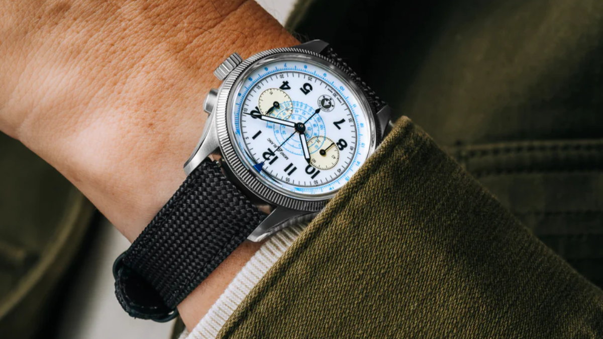 Montblanc X Collective Horology 1858 Minerva Monopusher Chronograph “Blue Arrow” P.05 for Collective