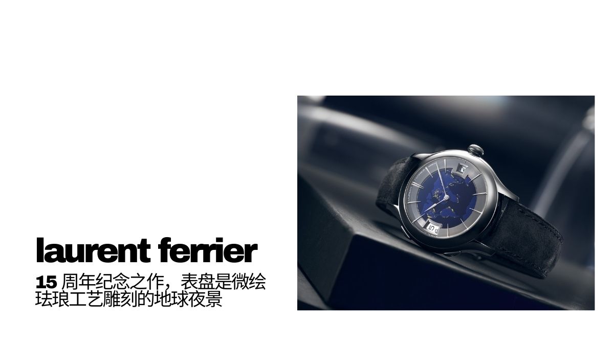 laurent ferrier introduce Classic Traveller Globe Night Blue