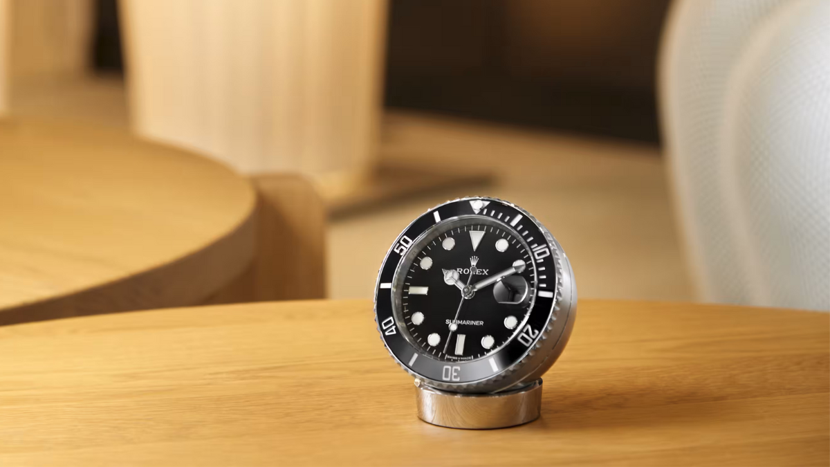 Rolex Submariner Date desk clock 80mm