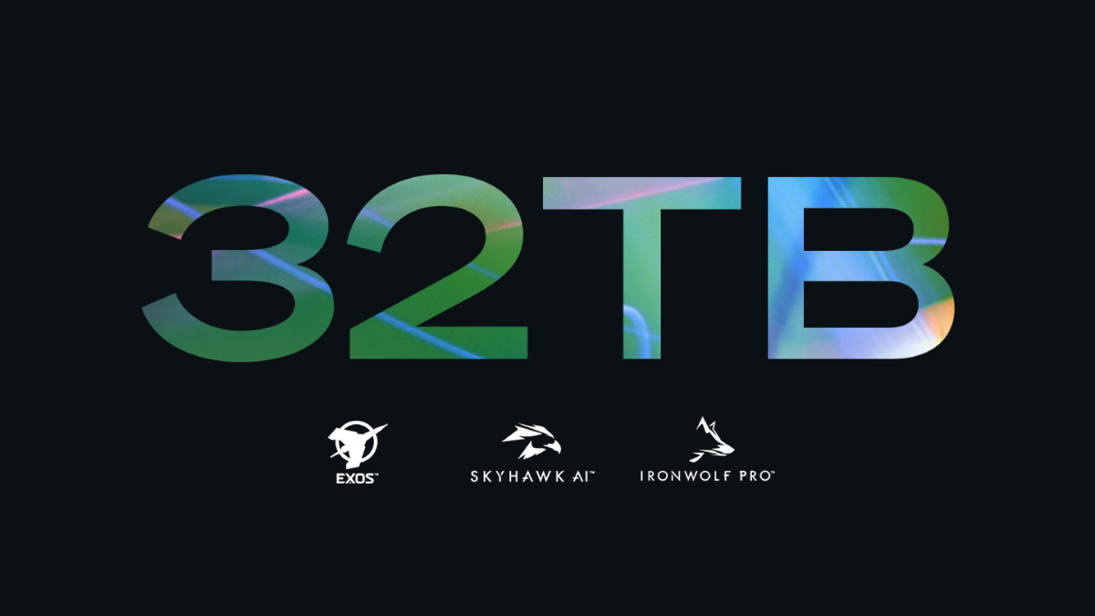 Seagate 32TB CMR Exos, SkyHawk AI and IronWolf Pro Hard Drives Now Available